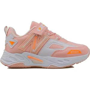 Trend Adımlar Pudra Renkli Dokulu Unisex Çocuk New Force Spor Ayakkabı