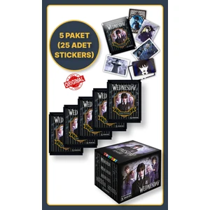 Panini Wednesday Koleksiyon Sticker Çıkartmaları  + 5 Paket (25 Adet Sticker)