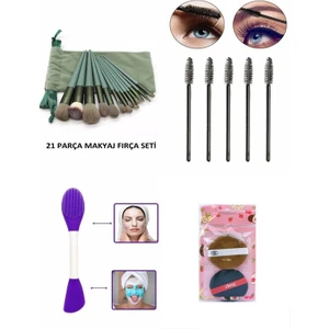 21 Parça Makyaj Fırça Seti ( Fiyat Avantajlı Set )
