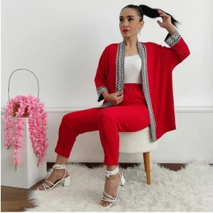 Dar Nakışlı Kimono Takımı