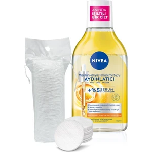 Aydınlatıcı Serum İçerikli Micellar Makyaj Temizleme Suyu 400 ml, Pamuk Hediyeli