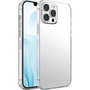 Techno Guru iPhone 13 Pro Kamera Korumalı Şeffaf Sheer Premium Silikon Kılıf