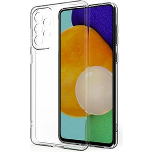 Techno Guru Samsung Galaxy A73 Kamera Korumalı Şeffaf Sheer Premium Silikon Kılıf