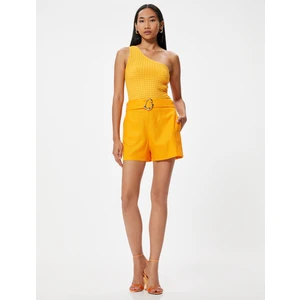 Tek Omuz Üst Dokulu Asimetrik Yaka