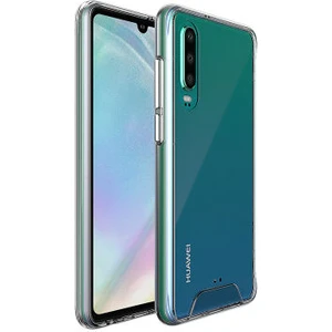 Techno Guru Huawei P30 Ultra Koruma Sağlayan Sert ve Şeffaf Gard Premium Silikon Kılıf