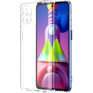Techno Guru Samsung Galaxy M31S Kamera Korumalı Şeffaf Sheer Premium Silikon Kılıf
