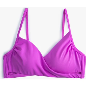 Drapeli Bikini Üstü Pedli Astarlı