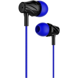 Stereo Ses Mikrofonlu 3.5mm Jack Kulak İçi Kablolu Kulaklık Mavi SX-07