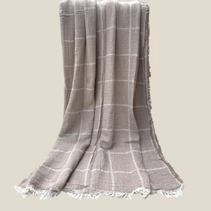 Es Home Collection Çift Taraflı Müslin Yatak Örtüsü Çift Kişilik