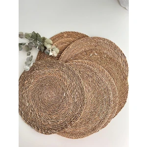 Hbs Art Design Hasır Jüt 6'lı Set Amerikan Servis 35 cm Çap Supla