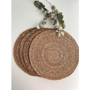 Hbs Art Design Hasır Jüt 4'lü Set Amerikan Servis 35 cm Çap Supla