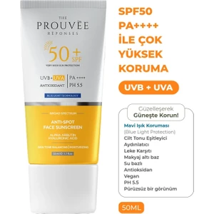 The Prouvee Reponses Spf 50+ | Pa++++ Yüz Güneş Kremi 50 ml