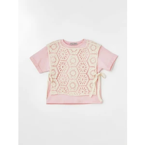 Little Star Kız Çocuk Motif Yelekli Dantelli Bluz