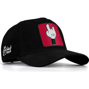 V1 Baseball Parmak - 1 Kod Logolu Unisex Siyah Şapka (Cap)