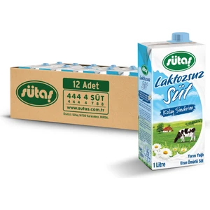 Süt Laktozsuz 1 lt x 12