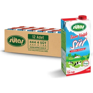 Tam Yağlı Süt 1 L (12 Adet)