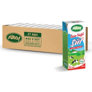 Tam Yağlı Süt 200 ml (27 Adet)