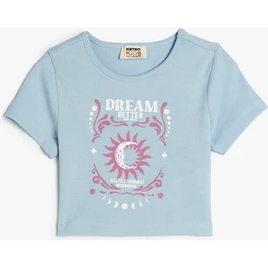 Printed Ribbed T-Shirt