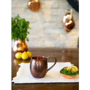 Bakır Concept Bakır Kupa Bardak Kalaysız Tombul Model Oksitli Renk (2'li)