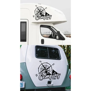 Sticker Usta Camping Time Pusula Offroad 4x4 Kamp Avcı Araba Oto Karavan Sticker 02166