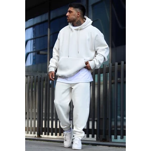 CMZ Collection Erkek Oversize Kalın Eşofman Takımı Beyaz