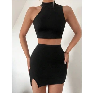 Yırtmaçlı mini etek