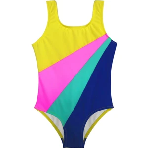 Sarı Bloklu Kız Çocuk Mayo Db20030m