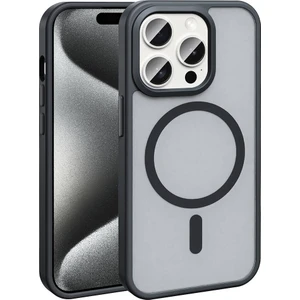 Apple Iphone 15 Pro Max Kılıf Renkli Magsafeli Arkası Buzlu Sert Sio Kapak