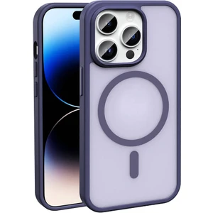 Apple Iphone 14 Pro Max Kılıf Renkli Magsafeli Arkası Buzlu Sert Sio Kapak