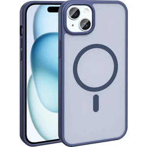 Apple Iphone 15 Plus Kılıf Renkli Magsafeli Arkası Buzlu Sert Sio Kapak