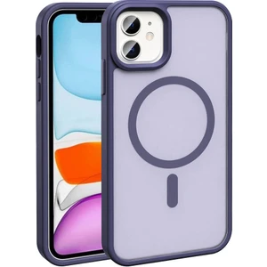 Apple Iphone 11 Kılıf Renkli Magsafeli Arkası Buzlu Sert Sio Kapak