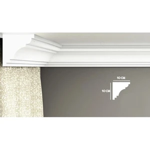 Süs Köşe Dekor Hazır Korniş Önü Strafor Kartonpiyer 10*10CM 4 Metre (2 Adet)