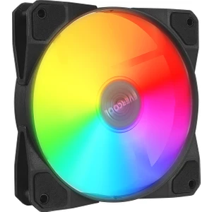 F12 38CFM 1200RPM 12CM Rainbow 3p+4p Molex Soketli Siyah Kasa Fanı