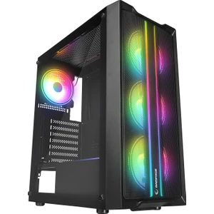 Slıder Mesh LED Şerit Temperli Cam Siyah 4*12CM Sabit Rgb Fan Atx Mid-T Gaming Oyuncu Kasası
