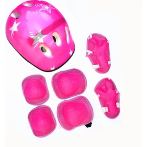 Çocuk Kask Koruyucu Donanım 7 Parçalı Set Paten Paten Kaykay Denge Aracı Dizlikler (Yurt Dışından)