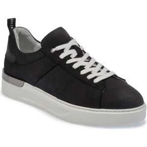 Siyah Hakiki Nubuk Deri Erkek Sneaker - E24I1AY56638-A64