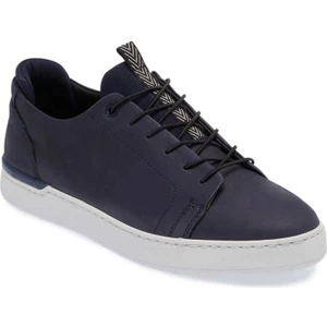 Lacivert Hakiki Nubuk Deri Erkek Sneaker - E24I1AY56823-C39