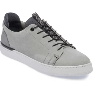 Gri Hakiki Nubuk Deri Erkek Sneaker - E24I1AY56823-A40