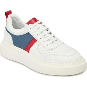 Beyaz Hakiki Deri Erkek Sneaker - E24I1AY56730-A26