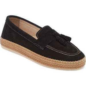 Siyah Hakiki Süet Deri Kadın Espadril - K24I1AY67227-A01
