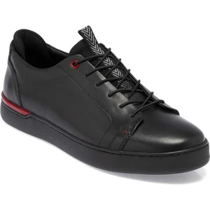 Siyah Hakiki Nubuk Deri Erkek Sneaker - E24I1AY56823-A23