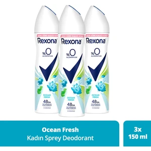 Kadın Sprey Deodorant Ocean Fresh %0 Alüminyum 150 ml x3
