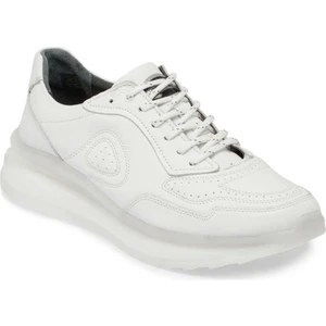 Beyaz Hakiki Deri Erkek Sneaker - E24I1AY56799-A26