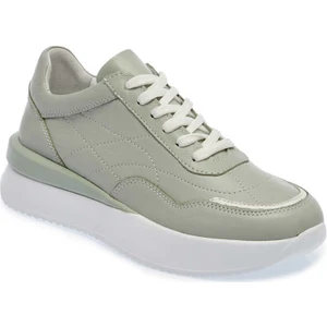 Yeşil Hakiki Deri Kadın Sneaker - K24I1AY67314-G81