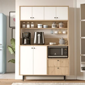 Robin Home Lounge Kahve Köşesi Çok Amaçlı Dolap Mutfak Dolabı Sepet-Beyaz