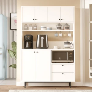 Robin Home Lounge Kahve Köşesi Çok Amaçlı Dolap Mutfak Dolabı Beyaz