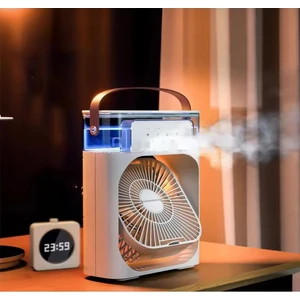 Masaüstü Taşınabilir Buzlu Vantilatör Su Soğutmalı LED Işıklı Soğutucu Fan Aır Cooler Fan