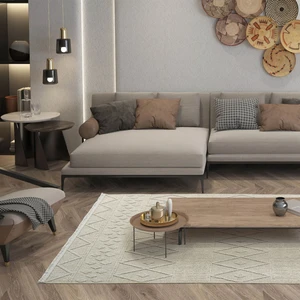 Cool Halı Hasır 620 Gri Halı Bohem Mutfak Halısı Koridor Halısı İnce Halı Kilim Kesme Halı Yolluk Balkon Halı