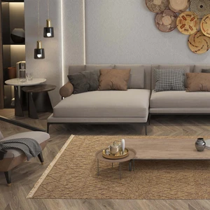 Cool Halı Hasır 620 Kahverengi Halı İnce Halı Kilim Mutfak Halısı Kesme Halı Yolluk Yazlık Halı Balkon Halısı