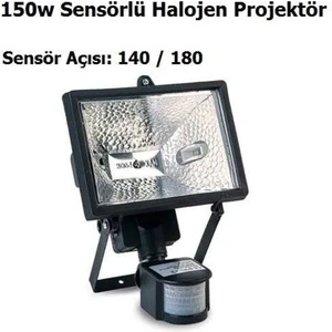 150W Sensörlü Helojen Projektör
